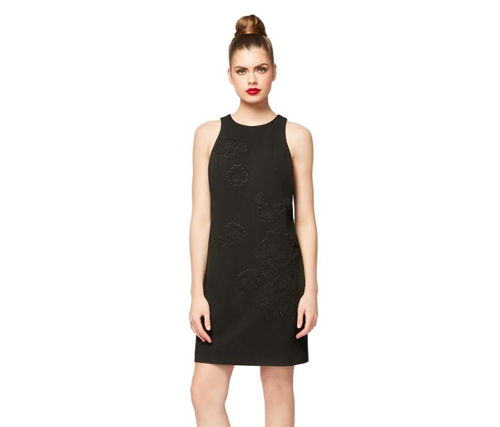Betseyjohnson Floral Quilting Dress Black