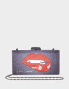 Betseyjohnson Too Much Lip Minaudiere Black-red