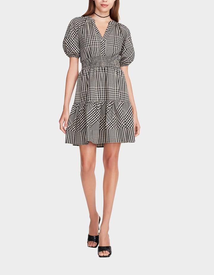 Betseyjohnson Exploded Plaid Dress Black