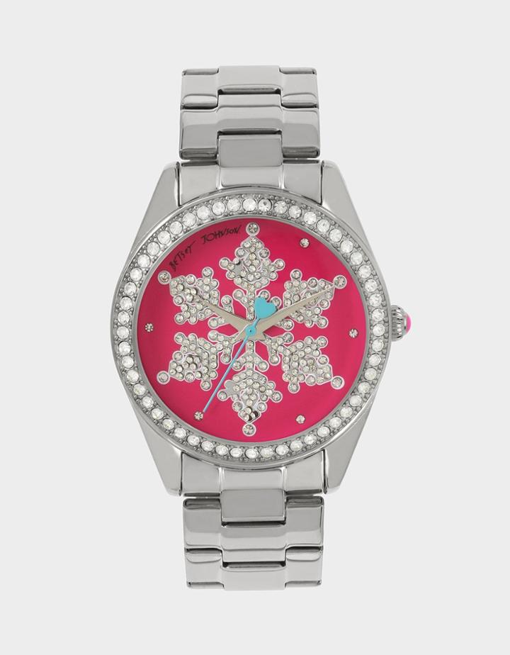 Betseyjohnson Snowflake Season Pink Watch Pink