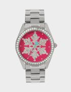 Betseyjohnson Snowflake Season Pink Watch Pink