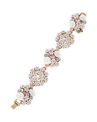 Steve Madden Summer Flowers Statement Bracelet White/pink