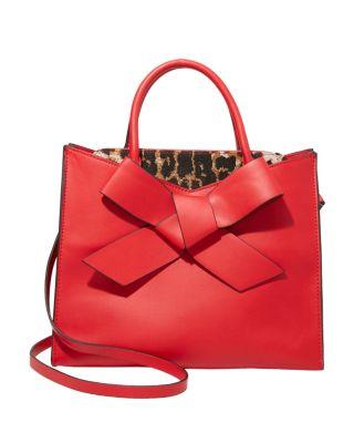 Steve Madden Cutting Edge Bow Satchel Grey