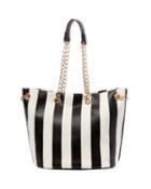 Steve Madden Bow-lesque Sequin Drawstring Bag Black/white
