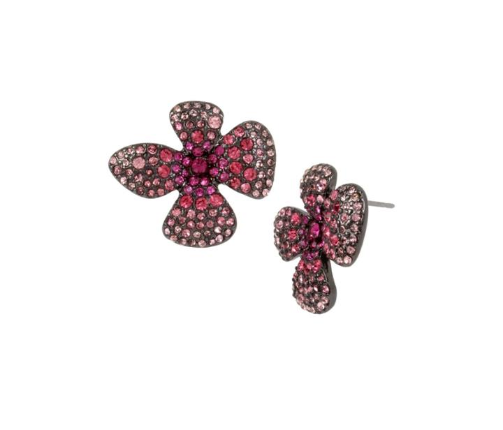 Betseyjohnson Fairytale Dreams Pink Flower Studs Pink