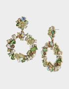 Betseyjohnson Buzz And Bloom Wreath Earrings Green