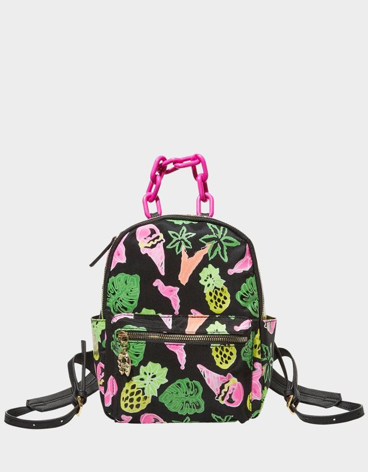 Betseyjohnson Getting Fruity Small Backpack Black Multi