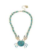 Steve Madden Crabby Couture Crab Pendant Blue