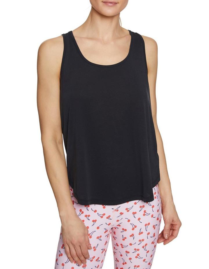 Betseyjohnson Looped Strap Sidecut Tank Black