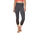 Betseyjohnson Color Lined Mesh Insert Crop Legging Charcoal