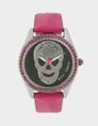 Betseyjohnson Skull Vibes Watch Pink