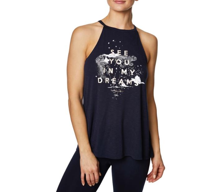 Betseyjohnson See You In My Dreams Halter Tank Navy