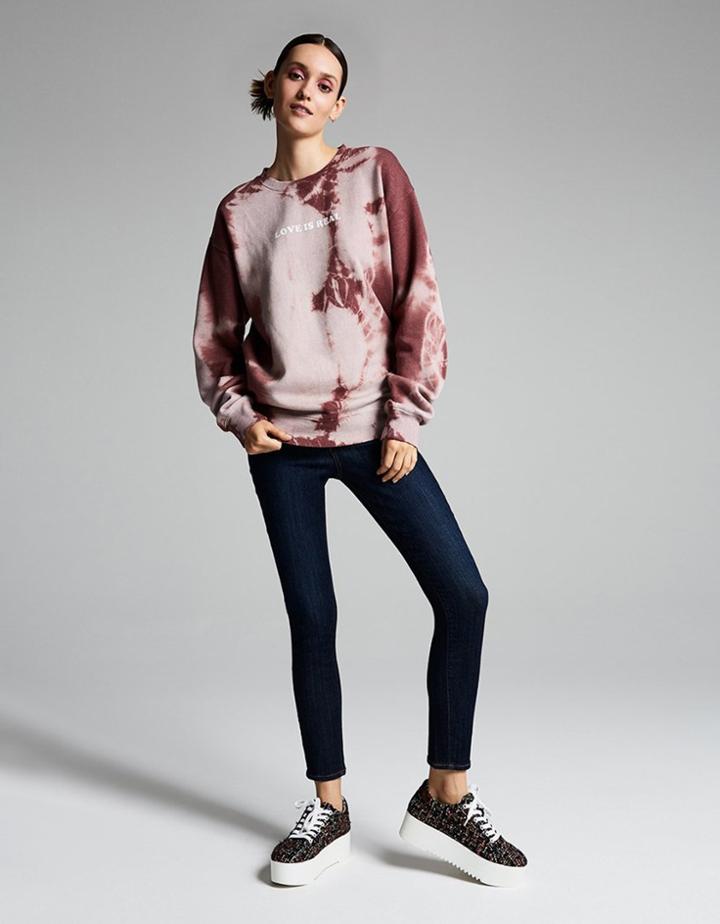 Betseyjohnson Tie Dye Oversized Sweatshirt Mauve