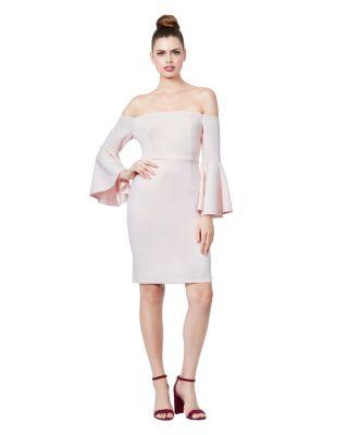 Steve Madden Off The Charts Bell Sleeve Dress Navy