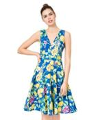 Steve Madden Making Lemonade Sundress Blue/yellow