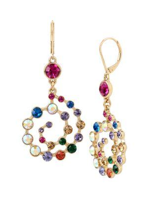 Steve Madden Confetti Spiral Drop Earring Multi