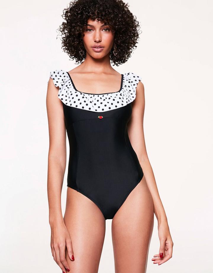 Betseyjohnson Dots Amore One Piece Black/white