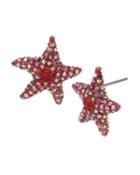 Steve Madden Crabby Couture Coral Starfish Earrings Coral