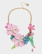 Betseyjohnson Exotic Floral Statement Necklace Multi