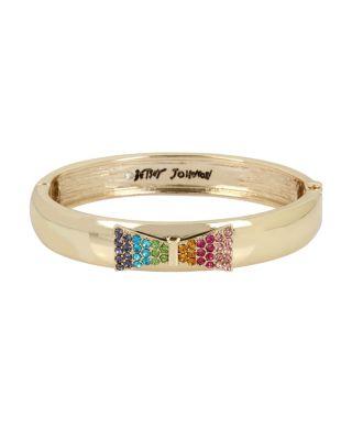Steve Madden Rainbow Connection Bow Hinge Bangle Multi