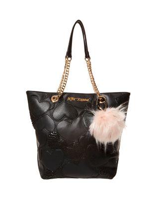 Steve Madden Sweet Hearts North South Tote Black