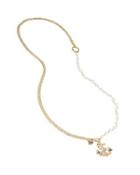 Steve Madden Anchors Away Pearl And Anchor Necklace Ivory