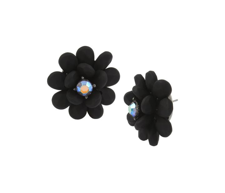 Betseyjohnson Betseys Dark Magic Button Earrings Black
