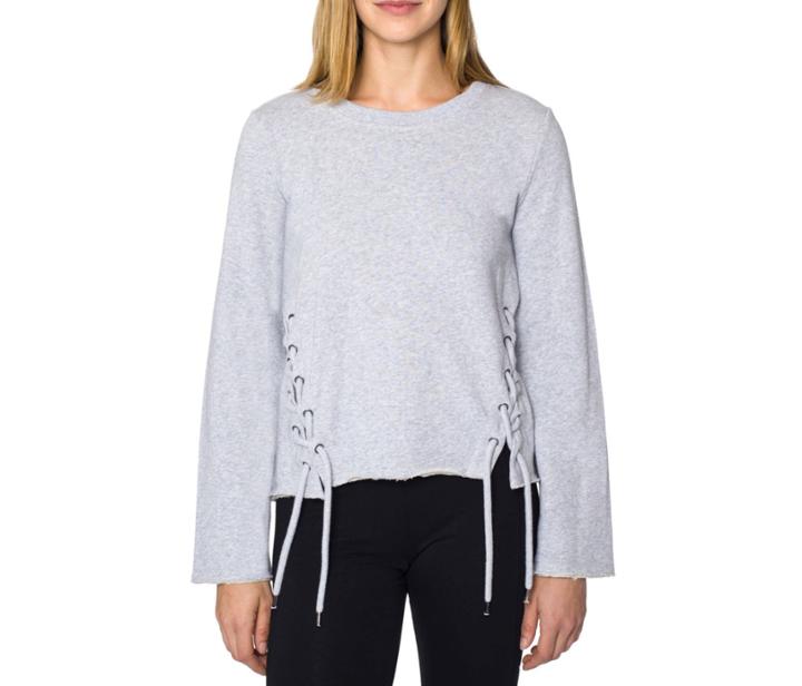 Betseyjohnson Lace Up Pullover Sweatshirt Grey