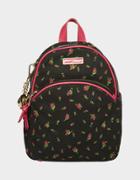 Betseyjohnson Forbibben Fruit Canvas Backpack Rose