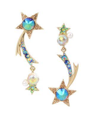 Steve Madden Celestial Starlet Shooting Star Earrings Multi