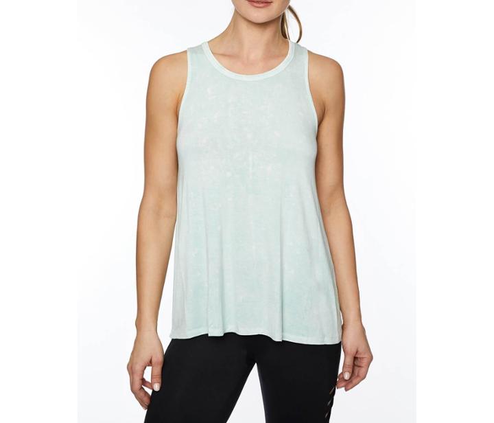 Betseyjohnson Criss Cross Back Bleach Wash Tank Seafoam Suede