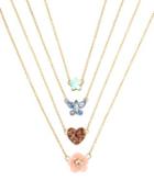 Steve Madden Blooming Betsey Four Necklace Set Multi