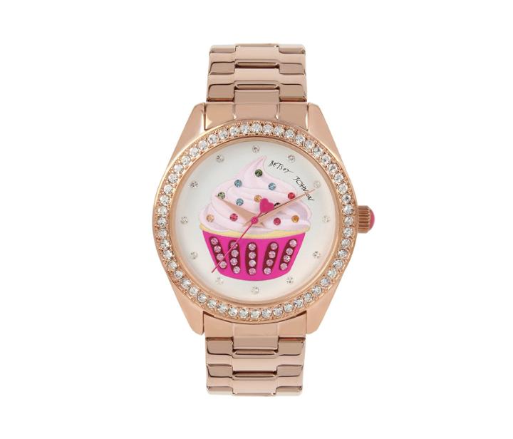 Betseyjohnson Sprinkle Time Cupcake Watch Rose Gold