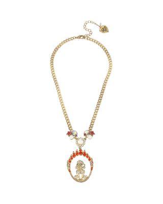 Steve Madden Magical Show Dog Pendant Orange