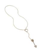 Steve Madden Hearts And Arrows Lariat Necklace Crystal