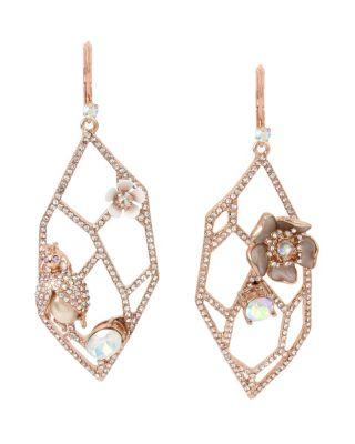 Steve Madden Flutterbye Openwork Earrings White