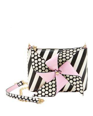 Steve Madden Pinwheel Crossbody Black White