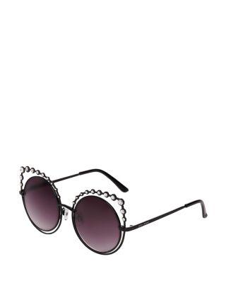 Steve Madden Crystal Kitty Sunglasses Blush