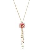 Steve Madden Flat Out Floral Y Necklace Multi