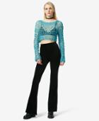 Betseyjohnson Bj Vintage Mesh Madness Crop Top Teal