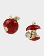 Betseyjohnson Back To School Apple Studs Red