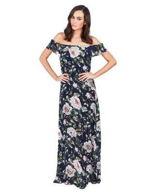 Steve Madden In The Garden Maxi Dress Navy Multi