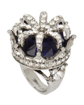 Steve Madden Betseys Purple Crown Cocktail Ring Purple