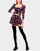 Betseyjohnson Betseys Vintage Inspired Flounce Mini Skirt Cherry