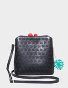 Betseyjohnson Cherry On Top Crossbody Black