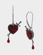 Betseyjohnson Glampire Heart Dagger Earrings Red