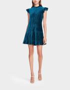 Betseyjohnson Ruffled Up Velvet Dress Teal