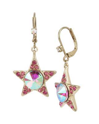 Steve Madden Magical Creatures Star Earrings Pink