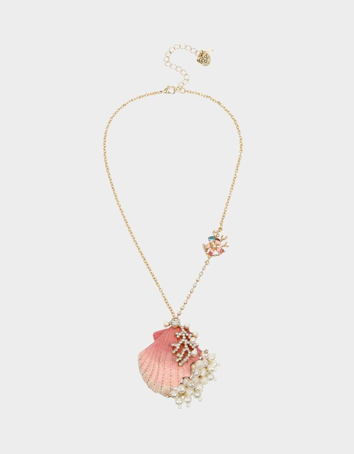 Betseyjohnson Festival Mermaid Shell Pendant Multi