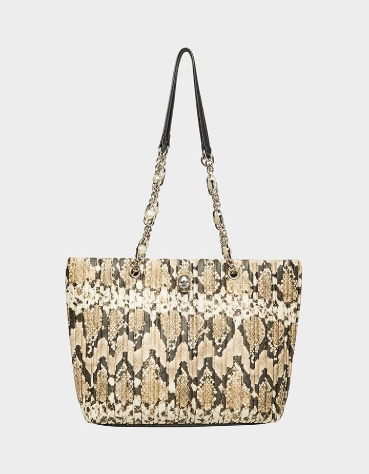 Betseyjohnson Slithering Skull Tote Natural Snake